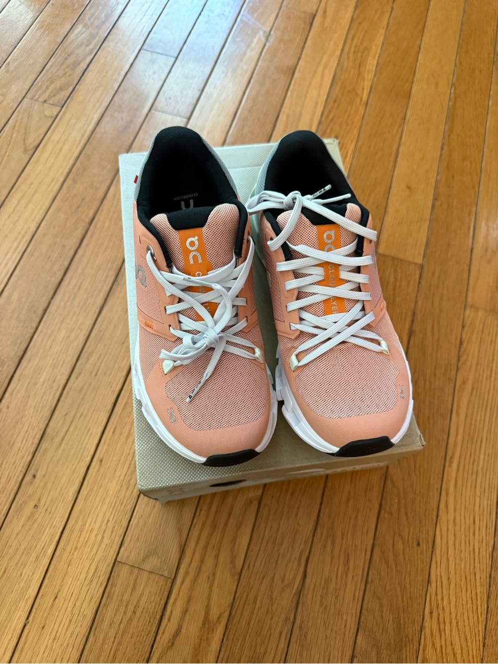 On Cloud Women's Athletic Running Shoes in Coral